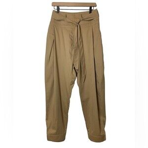 NWT REVOLVE Divine Heritage Barrell-Tapered  Leg Khaki Color Tie High Waist.